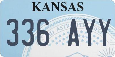KS license plate 336AYY