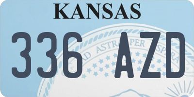 KS license plate 336AZD
