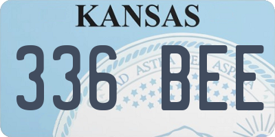KS license plate 336BEE