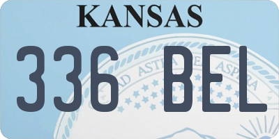 KS license plate 336BEL