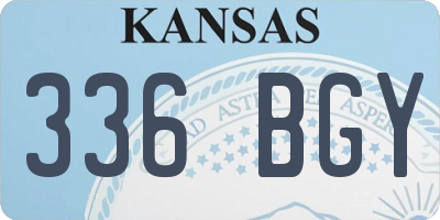KS license plate 336BGY
