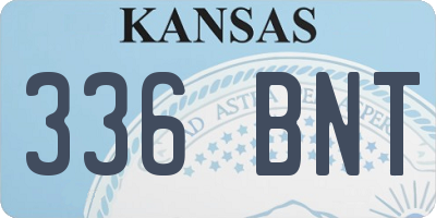 KS license plate 336BNT