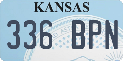 KS license plate 336BPN