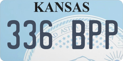 KS license plate 336BPP