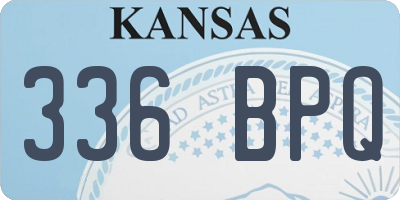 KS license plate 336BPQ