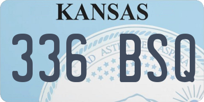 KS license plate 336BSQ