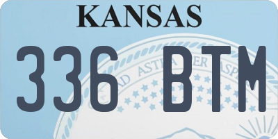 KS license plate 336BTM
