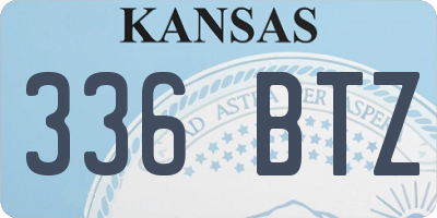 KS license plate 336BTZ