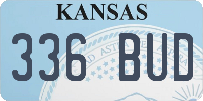 KS license plate 336BUD
