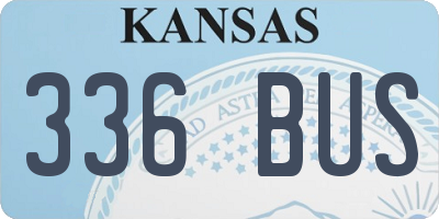 KS license plate 336BUS