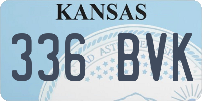 KS license plate 336BVK