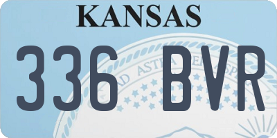 KS license plate 336BVR