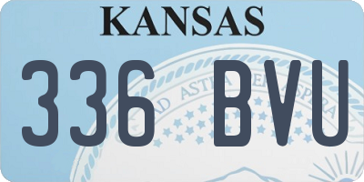 KS license plate 336BVU