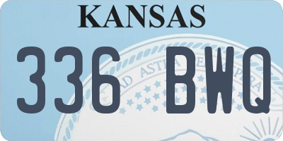 KS license plate 336BWQ