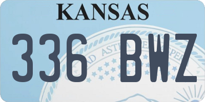 KS license plate 336BWZ