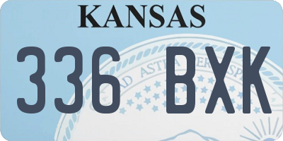 KS license plate 336BXK