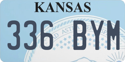 KS license plate 336BYM