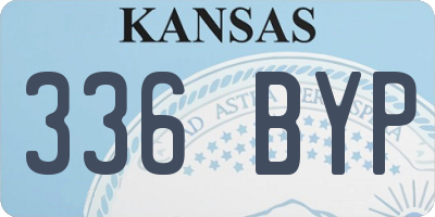 KS license plate 336BYP
