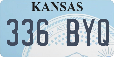 KS license plate 336BYQ