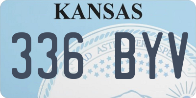 KS license plate 336BYV