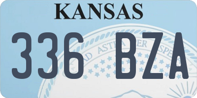 KS license plate 336BZA