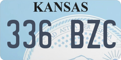 KS license plate 336BZC