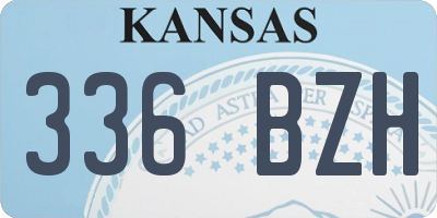 KS license plate 336BZH