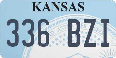 KS license plate 336BZI