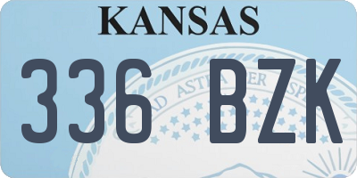 KS license plate 336BZK