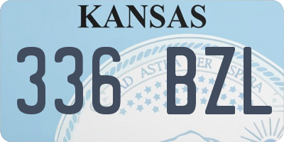 KS license plate 336BZL