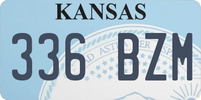 KS license plate 336BZM