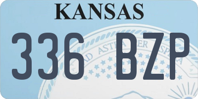 KS license plate 336BZP