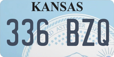 KS license plate 336BZQ