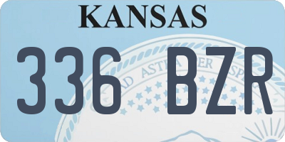 KS license plate 336BZR