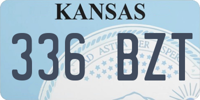 KS license plate 336BZT