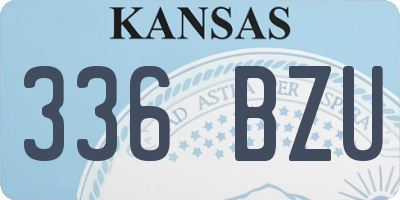 KS license plate 336BZU
