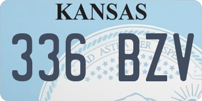 KS license plate 336BZV