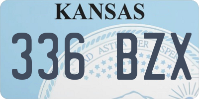 KS license plate 336BZX