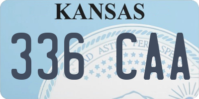 KS license plate 336CAA