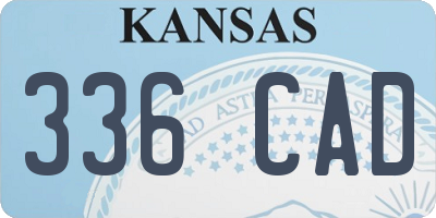 KS license plate 336CAD