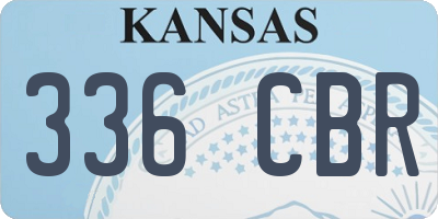 KS license plate 336CBR