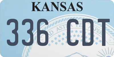 KS license plate 336CDT