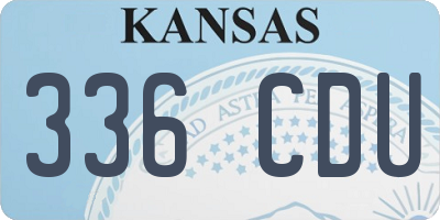 KS license plate 336CDU