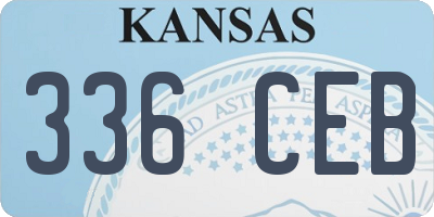 KS license plate 336CEB