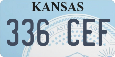 KS license plate 336CEF