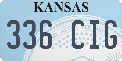 KS license plate 336CIG
