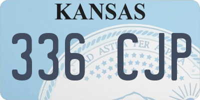 KS license plate 336CJP