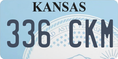 KS license plate 336CKM