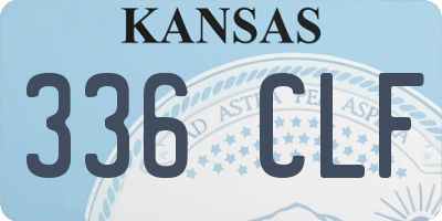 KS license plate 336CLF