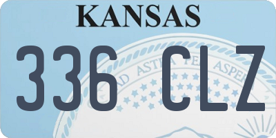 KS license plate 336CLZ